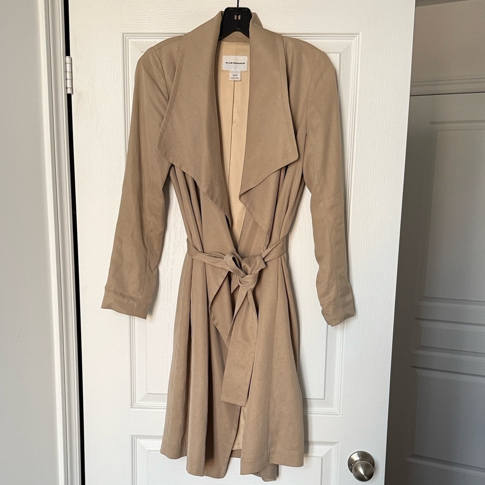 Club Monaco Elila Soft Trench Coat- Tan